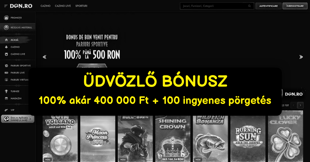 Don Casino - Legjobb Online Nyerőgépek & Bónuszok | Magyarország